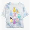 Outlet ✨ Disney Princesses 👗 Dresses Tie-Dye 👧 Girls Crop T-Shirt 😍