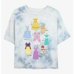 Outlet ✨ Disney Princesses 👗 Dresses Tie-Dye 👧 Girls Crop T-Shirt 😍
