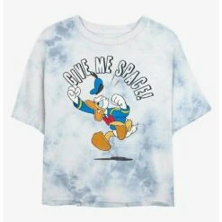 Promo 👏 Disney Donald Duck Give Me Space Tie-Dye 👧 Girls Crop T-Shirt 🧨