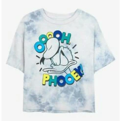 New 🎁 Disney Donald Duck Oh Phooey Tie-Dye 👧 Girls Crop T-Shirt 💯