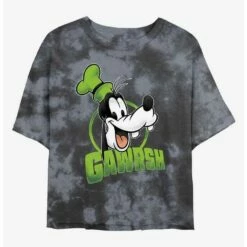 Best Sale 🎁 Disney Goofy Gawrsh Tie-Dye 👧 Girls Crop T-Shirt 😍