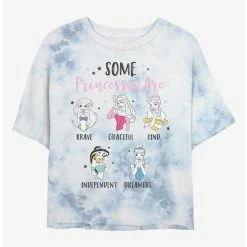 Brand new 😀 Disney Princesses Some Princesses Are Tie-Dye 👧 Girls Crop T-Shirt ✨