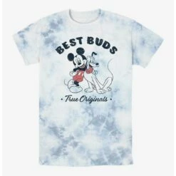 Buy 🤩 Disney Mickey Mouse Best Buds Mickey & Pluto Tie-Dye T-Shirt 🎉