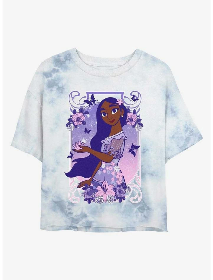 Deals 🔔 Disney Encanto Effortless Isabela Tie-Dye 👧 Girls Crop T-Shirt 🔥