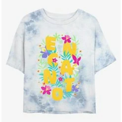 Cheap 👏 Disney Encanto Flower Arrangement Tie-Dye 👧 Girls Crop T-Shirt 💯