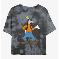 Hot Sale 🔥 Disney Goofy Traditional Goofy Tie-Dye 👧 Girls Crop T-Shirt 🌟