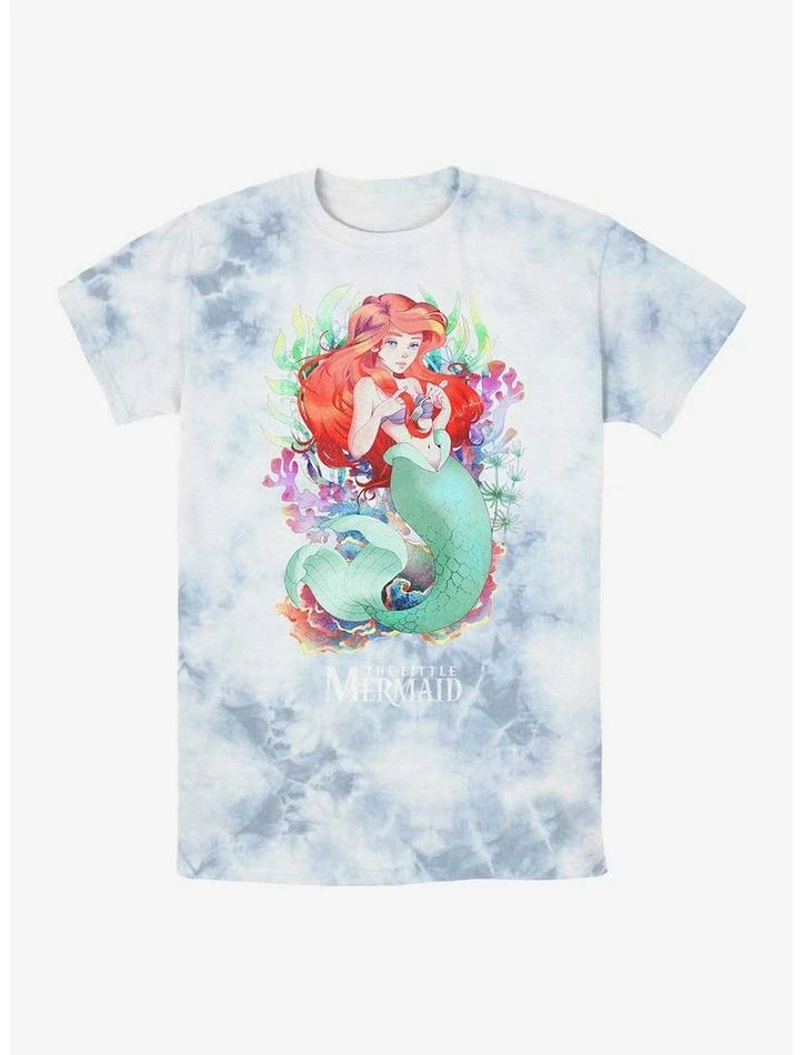 Brand new ๐ Disney The Little Mermaid Anime Style Ariel Tie-Dye T-Shirt ๐