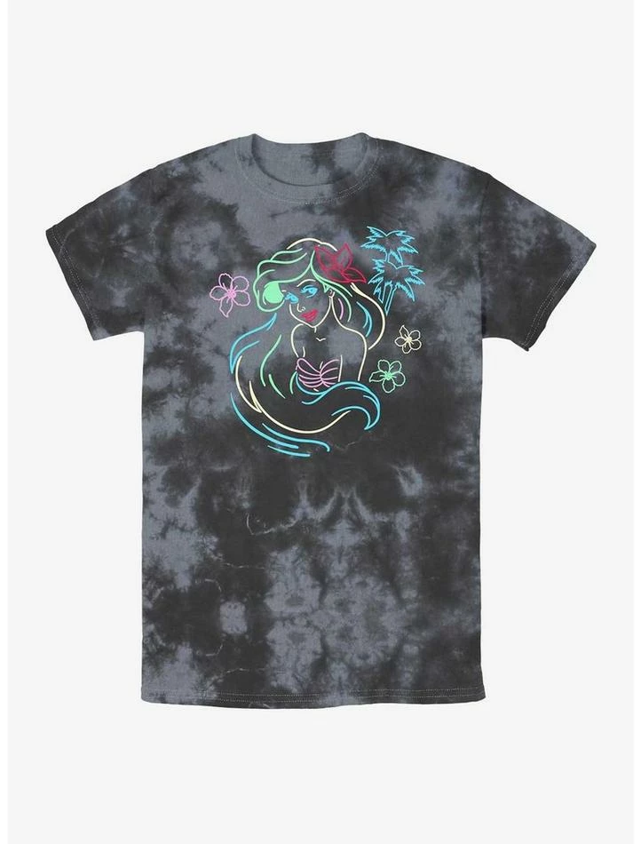 Buy ๐ Disney The Little Mermaid Ariel Lights Tie-Dye T-Shirt ๐