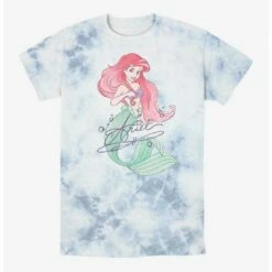 Wholesale 👍 Disney The Little Mermaid Signed Ariel Tie-Dye T-Shirt ⭐