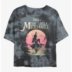 Best reviews of ⭐ Disney The Little Mermaid Moon Gaze Tie-Dye 👧 Girls Crop T-Shirt ✨