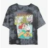 Best Pirce 😍 Disney The Little Mermaid Movie Cover Tie-Dye 👧 Girls Crop T-Shirt ✔️