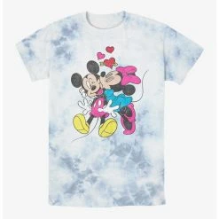 Outlet 😀 Disney Mickey Mouse Loves and Kisses Tie-Dye T-Shirt 👍