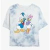 Cheap ⭐ Disney Mickey Mouse Big Donald & Daisy Tie-Dye 👧 Girls Crop T-Shirt 😀