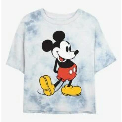 Buy 🎁 Disney Mickey Mouse Classic Mickey Tie-Dye 👧 Girls Crop T-Shirt ❤️
