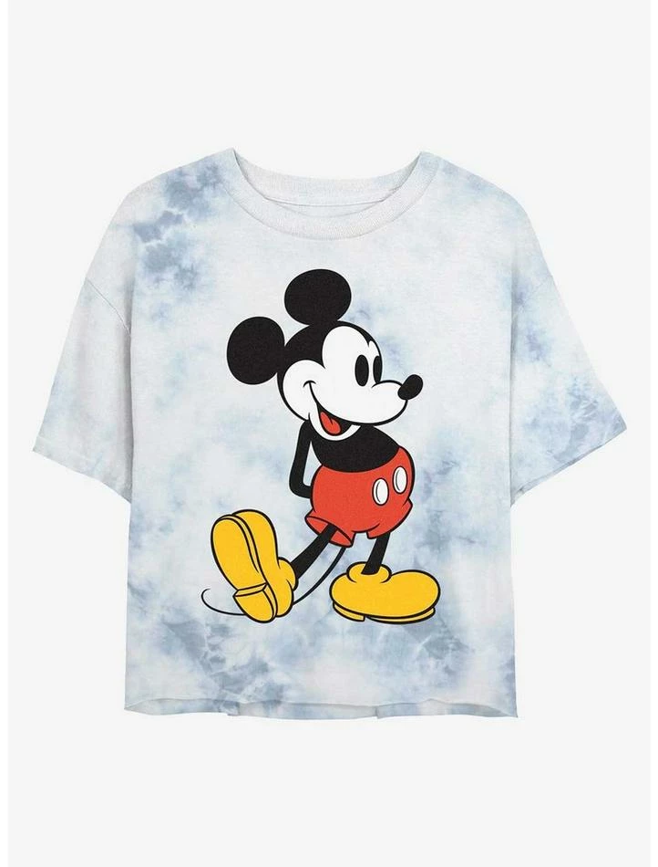 Buy ๐ Disney Mickey Mouse Classic Mickey Tie-Dye ๐ง Girls Crop T-Shirt โค๏ธ