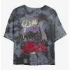 Promo 🔔 Disney The Little Mermaid Ursula The Sea Witch Tie-Dye 👧 Girls Crop T-Shirt 🎁