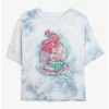 Wholesale ✔️ Disney The Little Mermaid Shining Voice Tie-Dye 👧 Girls Crop T-Shirt ✨