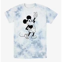 New 🌟 Disney Mickey Mouse Peace Out Tie-Dye T-Shirt 🛒