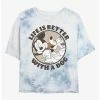 Best Pirce ❤️ Disney Mickey Mouse 🐕 Dog Life Tie-Dye 👧 Girls Crop T-Shirt ❤️