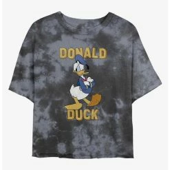 Best Pirce 🤩 Disney Mickey Mouse Donald Duck Tie-Dye 👧 Girls Crop T-Shirt ⌛