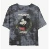 Flash Sale 😍 Disney Mickey Mouse Happy Mickey Tie-Dye 👧 Girls Crop T-Shirt 🔔