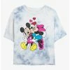 Buy 🤩 Disney Mickey Mouse Loves and Kisses Tie-Dye 👧 Girls Crop T-Shirt 🌟
