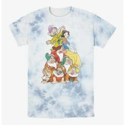 Brand new 🎁 Disney Snow White and the Seven Dwarfs Squad Dwarf Stack Tie-Dye T-Shirt 👏