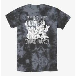 Outlet 🥰 Disney Snow White and the Seven Dwarfs Grumpy Because You're Dopey Tie-Dye T-Shirt 🔔
