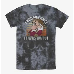 Cheapest 🎁 Disney Snow White and the Seven Dwarfs Grumpy No Fun Tie-Dye T-Shirt ❤️