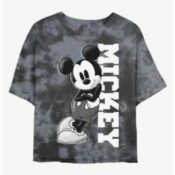 Cheapest 🤩 Disney Mickey Mouse Mickey Lean Tie-Dye 👧 Girls Crop T-Shirt 👍