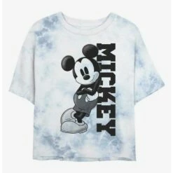 Flash Sale 💯 Disney Mickey Mouse Mickey Lean Tie-Dye 👧 Girls Crop T-Shirt 🔥