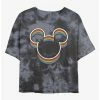 Deals 🥰 Disney Mickey Mouse Rainbow Ears Tie-Dye 👧 Girls Crop T-Shirt 😀
