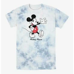Hot Sale 💯 Disney Mickey Mouse Waving Hi Tie-Dye T-Shirt 👍