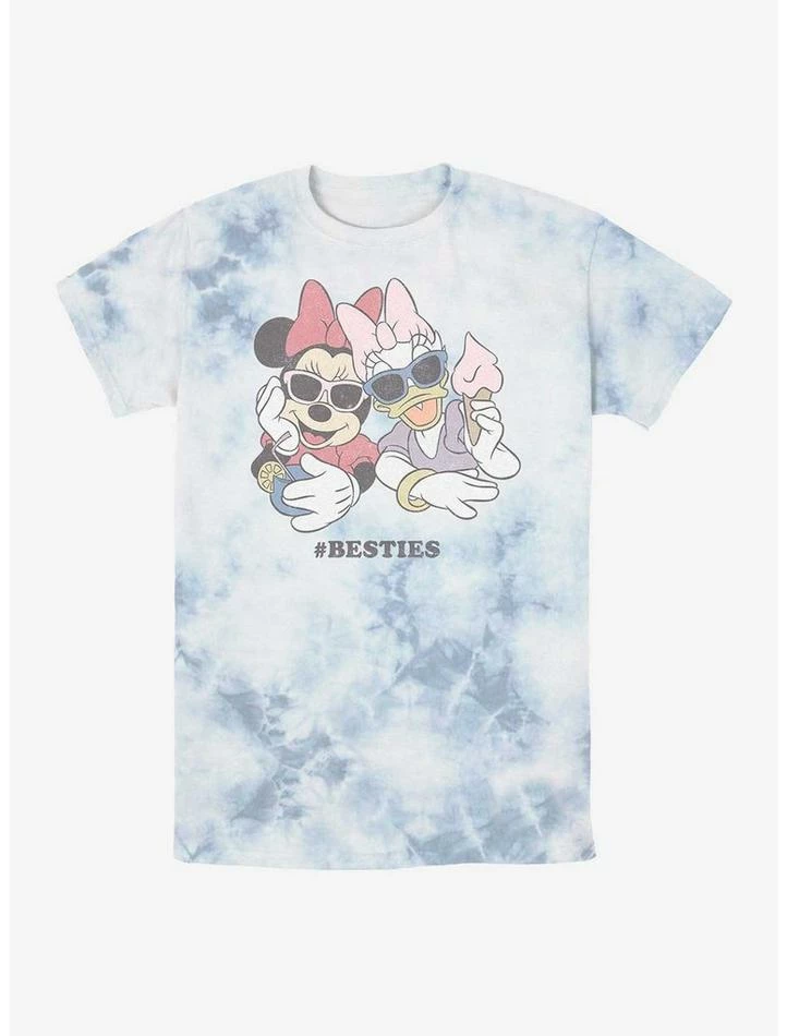 New ❤️ Disney Minnie Mouse Besties Minnie and Daisy Tie-Dye T-Shirt 👍