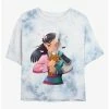 Top 10 ❤️ Disney Mulan Warrior Princess Tie-Dye 👧 Girls Crop T-Shirt ✨