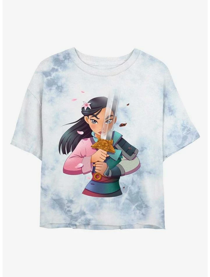 Top 10 โค๏ธ Disney Mulan Warrior Princess Tie-Dye ๐ง Girls Crop T-Shirt โจ