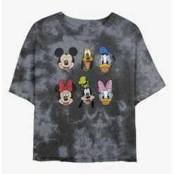 Hot Sale 🧨 Disney Mickey Mouse Sensational Six Tie-Dye 👧 Girls Crop T-Shirt ✨