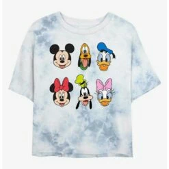 Best Sale 😀 Disney Mickey Mouse Sensational Six Tie-Dye 👧 Girls Crop T-Shirt ❤️