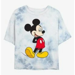 Top 10 😀 Disney Mickey Mouse Traditional Mickey Tie-Dye 👧 Girls Crop T-Shirt 🎁