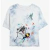 Cheap 🎉 Disney Pocahontas Meeko and Flit Tie-Dye 👧 Girls Crop T-Shirt 👏