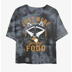 Best Sale ✨ Disney Pocahontas Meeko Here For Food Tie-Dye 👧 Girls Crop T-Shirt ⌛