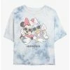 Promo 👏 Disney Minnie Mouse Besties Minnie and Daisy Tie-Dye 👧 Girls Crop T-Shirt ⭐