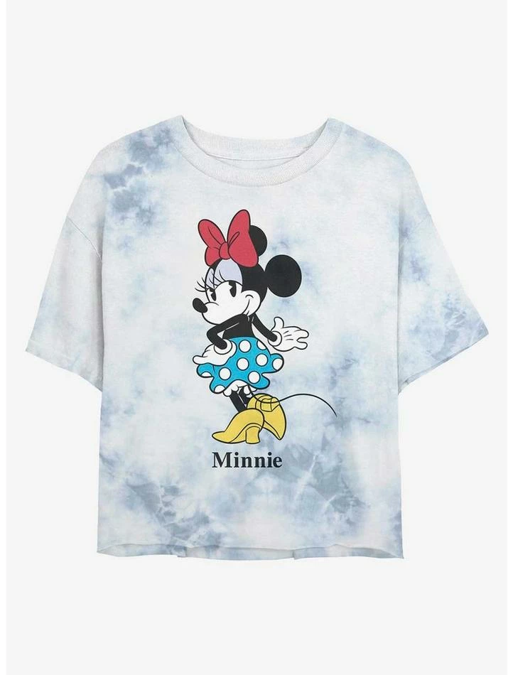 Best Pirce 🥰 Disney Minnie Mouse Polka Dot 👗 Skirt Tie-Dye 👧 Girls Crop T-Shirt 😉