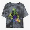 Cheapest ✔️ Disney Villains Dragon Form Maleficent Tie-Dye 👧 Girls Crop T-Shirt 🔥
