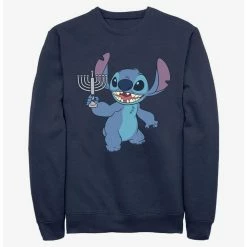 Cheap 🧨 Disney Lilo & Stitch Hanukkah Menorah Sweatshirt ✔️