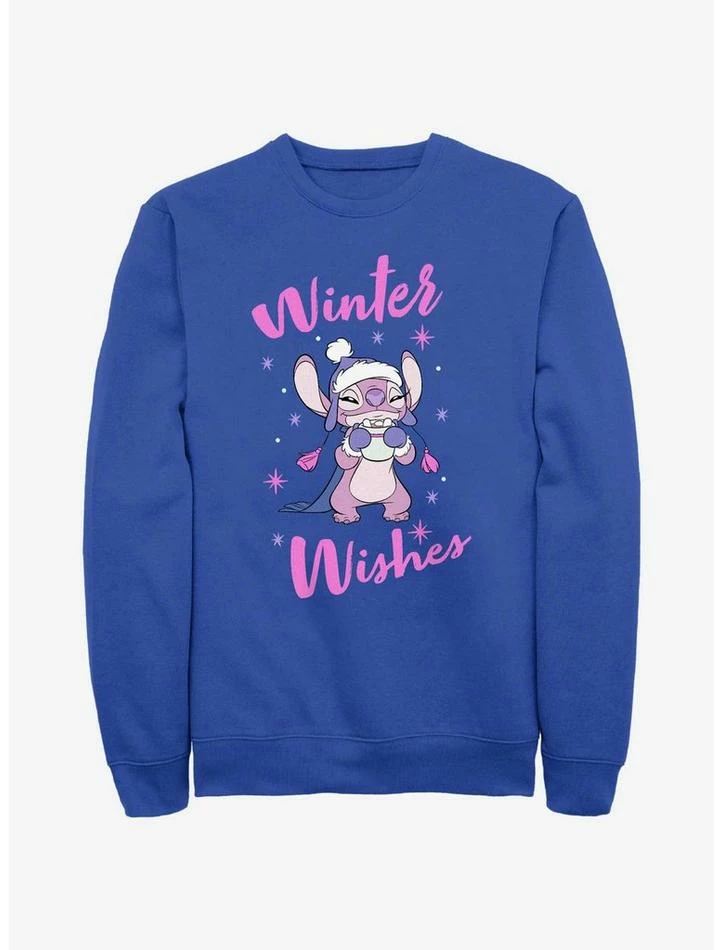 Discount ๐ Disney Lilo & Stitch Angel Winter Wishes Sweatshirt โญ