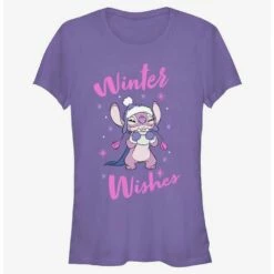 Top 10 👏 Disney Lilo & Stitch Angel Winter Wishes 👧 Girls T-Shirt 🛒