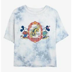 Deals 🔥 Disney Mickey Mouse Care About You Tie-Dye 👧 Girls Crop T-Shirt 🔔