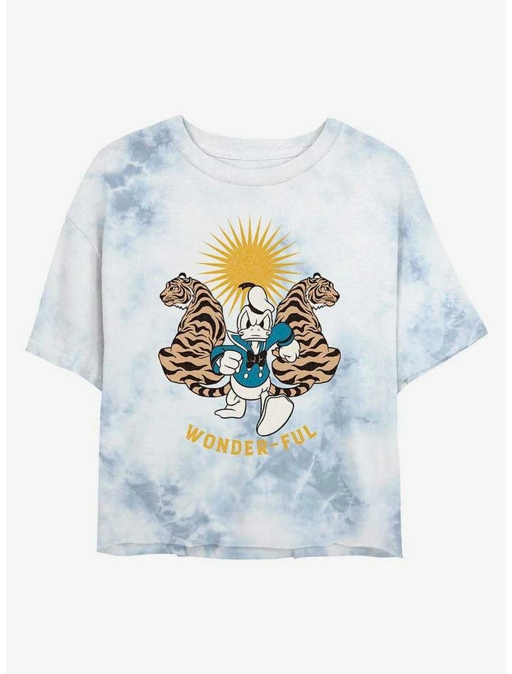Best reviews of ๐งจ Disney Mickey Mouse Wonderful Duck Tie-Dye ๐ง Girls Crop T-Shirt โ๏ธ