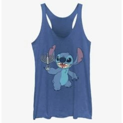 Best Pirce 🤩 Disney Lilo & Stitch Hanukkah Menorah 👧 Girls Tank ✔️